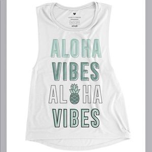 NWOT Love Fitness Apparel Aloha Vibes Muscle Tank